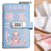 Jkdesign 100 Phong Bì Tiết Kiệm Tiền Challeng, Tiết Kiệm Tiền Làm Giàu Qua Đêm Mini Chất Kết Dính Tiết Kiệm Thử Thách, Với Khóa Mật Khẩu PU Tiết Kiệm Có Thể Tái Sử Dụng Tờ Thử Thách Trẻ Em