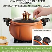 Jkdesign 8L Bí Ngô Micro Áp Nồi, Chảo Thủy Tinh Sắt Mịn Chống Dính, Dụng Cụ Nấu Ăn Dung Tích Lớn Đa Năng Loại Nhà Nồi Canh Nhà Bếp