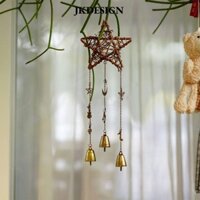 Jkdesign Âm Nhạc Chuông Gió, Mặt Trăng Ngôi Sao Sáng Tạo Chuông Phù Thủy Chuông Gió, Quà Tặng Retro Cửa Cây Nho Vòng Treo Trang Trí Sân Sau Ban Công