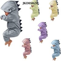 Jkdesign Áo liền quần có mũ trùm đầu Bộ đồ liền quần Layette, Bộ áo liền quần trang phục khủng long bằng vải Cotton đáng yêu, Quần áo trang phục Cosplay hoạt hình thời trang