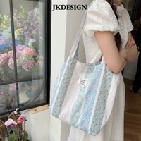 Jkdesign Ba lô hoa hồng tươi, Túi Tote vải Ba lô học sinh, Quà tặng sinh nhật Túi đeo chéo nữ dung tích lớn
