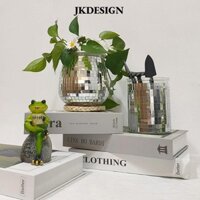 Jkdesign Chậu hoa, Chậu hoa lưu trữ nước Chậu hoa tưới nước tự động bằng nhựa, Quà tặng Disco Ball Hydroponic Planter Văn phòng