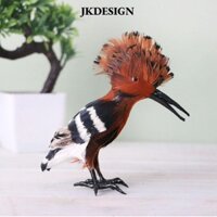 Jkdesign Chim nhân tạo, Trang trí nhà cửa giống như thật Mô phỏng hình Hoopoe, Tượng chim giả nhiều màu sắc sống động như thật