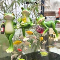 Jkdesign Ếch Trang Trí Đồ Trang Trí, Treo Chậu Hoa Cạnh Thu Nhỏ Thủ Công Thủy Tinh Bể Cá Mặt Dây Chuyền, Treo Nhựa Trang Trí Để Bàn Các Bức Tượng Mô Phỏng Trang Trí Động Vật