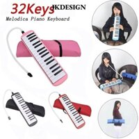 Jkdesign Harmonica, Ống ngậm 32 phím Melodica, có túi đựng đàn Piano Phong cách bàn phím nhạc cụ dành cho người mới bắt đầu Quà tặng cơ quan miệng