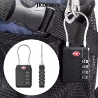 Jkdesign Khóa mật khẩu hải quan, Công cụ bảo mật Khóa kết hợp 4 chữ số TSA, Vali chống trộm hợp kim kẽm di động Khóa mã hóa hành lý Du lịch