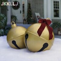 Jkllj Chuông Giáng Sinh Bóng Bơm Hơi, Chuông Jingle Trang Trí Khổng Lồ 60cm, Chuông Trang Trí Ngoài Trời Có Thể Tái Sử Dụng Đồ Trang Trí Sân Vườn Nhà Bóng Đồ Chơi Bơm Hơi Trang Trí Tiệc Giáng Sinh