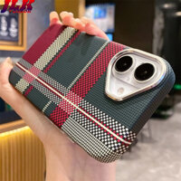 [Jlk] Ốp lưng từ tính PC Armor họa tiết bằng sợi Carbon sang trọng cho iPhone 16 15 14 Plus 13 12 11 Pro Max