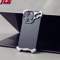 [JLK] ShapeSpeciald Zinc Alloy Mobile Phone Case iPhone 15 14 13 Pro Max Lens Protective Film Bare Metal Feel Rimless Protective Cover