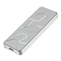 JMT SSD Enclosure USB 3.1 to M.2 NVME PCIe / M2 M-Key SATA to Type C Adapter Card Mobile Hard Disk for NGFF SATA SSD External Case (Silver M.2 SATA...