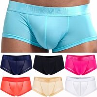 Jockmail Nam Siêu Mỏng Trong Suốt Quần Lót Mềm Microfiber Boxer Quần Short Body Ice Silk Swim Trunks