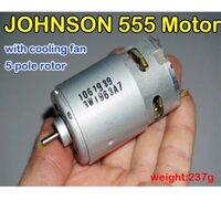 Johnson RS-555 Động cơ DC DC DC12V-18V 17500RPM Cánh quạt 5 cực Mô-men xoắn lớn Tốc độ cao Bàn chải Carbon nhỏ Động cơ dụng cụ điện