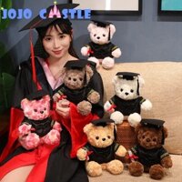 Jojo CASTLE Mới Tốt Nghiệp Gấu Bông 25cm Kawaii Bác Sĩ Gấu Sang Trọng Đồ Chơi Nhồi Bông Mềm Gấu Bông Sang Trọng Trang Trí Tiệc Búp Bê Sinh Viên Tốt Nghiệp Lưu Niệm Cho Trẻ Em