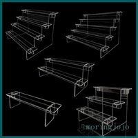 Jojo Đa Cấp Acrylic Hiển Thị Risers Acrylic Hiển Thị Đứng 1-5 Tầng Cho Trang Sức Và Sưu Tập Nước Hoa Giá Đỡ