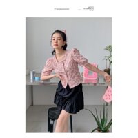 Jolie Top - Áo crop hoạ tiết vân hoa