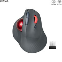 Jomaa Chuột Trackball tiện dụng có thể sạc lại Bluetooth + Chuột lăn không dây 2.4G cho Windows Mac iPad Slient Click