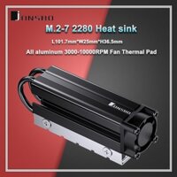 Jonsbo M.2-7 2280 Tản Nhiệt Thể Rắn Có Quạt PWM 3000-10000RPM HDD Ssd Tất Cả Nhôm M2 Có Tấm Giữ Nhiệt