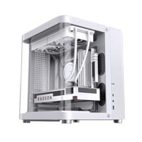 Jonsbo TK-1 White Micro ATX Mini Tower Case – Hyperboloid Glass Design, Support ATX power + 240 AIO