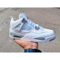 Jordan 4 "White Oreo" Nam / Nữ / Trẻ Em Trắng / Xám