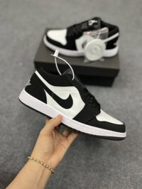 Jordan Panda Cổ Thấp – Jordan 1 Low Panda Đen Trắng Rep 1:1