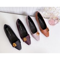 JOTI Giày Cao Gót Nữ Miwa 3272AU3 2021 - Mũi Vuông Phối Khóa Sang Trọng Đế Trụ Xéo 3cm - Mang Công Sở Đi Làm Đi Chơi