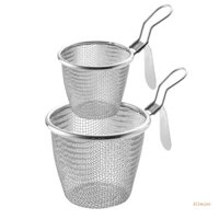 Joy 304Stainless Steel Fry Basket Strainer Lưới mịn sàng cho mì Bánh bao