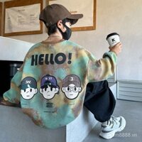 [JOY] Áo len bé trai dài tay Mùa Thu áo dài tay nhuộm Cà Vạt Mùa Đông Áo dài tay áo lót trẻ em hàng sẵn