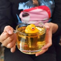 Joy Phim Hoạt Hình Lọc Trà Thép Không Gỉ Dụng Cụ Làm Trà Dễ Thương Di Động Sáng Tạo Lười Sử Dụng Đặc Biệt Vịt Cốc Trà Lọc