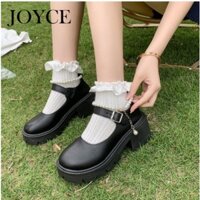 JOYCE  Giày Mary Jane Gót Dày Mùa thu Giày búp bê 2023 Retro Thanh Lịch Cho Nữ  Thoải mái Hàn Quốc High quality Chất lượng cao B91H0UM 37Z230910