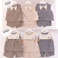 Joyo Bộ caro phối kẻ thô đũi mềm mát cho bé