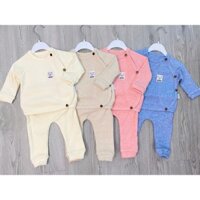 Joyo - Bộ quần áo dài cài lệch sơ sinh JY23597