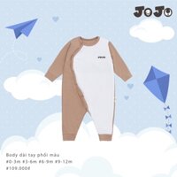 Joyo - Body dài cài lệch tay phối màu JY1348