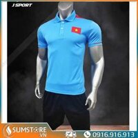 JP – Áo Thun Polo Thể Thao Nam Nữ Cao Cấp – Tuyển Việt Nam Xanh Ya