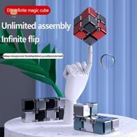 Jpb Hợp Kim Nhôm Kim Loại Vô Hạn Magic Cube Chống Căng Thẳng Fidget Đồ Chơi Dễ Dàng Chơi Tay Spinner Văn Phòng Cubic Giảm Căng Thẳng Đồ Chơi Mới