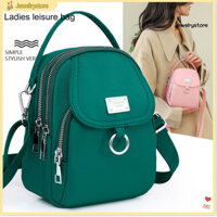[Js] Túi Mini Nữ 3 Lớp Dung Tích Lớn Tay Cầm Di Động Dây Kéo Đóng Dây Đeo Vai Có Thể Điều Chỉnh Hàng Ngày Collocation Hàng Ngày Thời Trang Phụ Kiện Túi Xách Nữ Mini Đeo Ngang