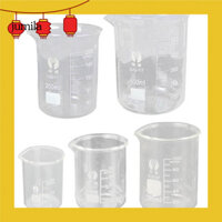 [Ju] 5 Cái Thiết bị thí nghiệm hóa học trong phòng thí nghiệm Cốc thủy tinh Borosilicate dạng thấp trong suốt