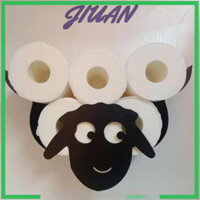 Juansheep Đầu Khăn giấy bảo vệ Bao bì Giấy giải mã Bảo quản nhà vệ sinh Đứng 7 cuộn