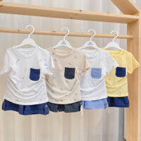 Judoby_ Bộ cộc tay chất bamboo mềm mát cho bé