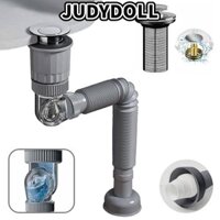 Judydoll 1 Cái Phích cắm bồn rửa phòng tắm, có nút chặn bồn rửa Ống linh hoạt Phụ kiện ống bồn rửa, Phụ kiện ống chậu rửa màu đen bật lên bền bỉ Phụ kiện ống xả có rãnh thải