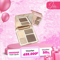 JUDYDOLL Bảng Phấn Bắt Sáng Tạo Khối 4 ô 2in1 Highlight & Contour Palette 9g Jolie Cosmetic