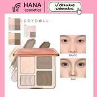 JUDYDOLL Bảng Phấn Bắt Sáng Tạo Khối 4 ô 2in1 Highlight & Contour Palette 9g