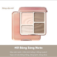 JUDYDOLL Bảng Phấn Bắt Sáng Tạo Khối 4 ô 2-Trong-1 Highlight & Contour Palette 9g