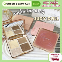 [JUDYDOLL] Bảng Phấn Tạo Khối JUDYDOLL Kèm Bắt Sáng 4 Ô, Hỗ trợ tạo khối và bắt sáng tự nhiên 9g