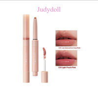 Judydoll Hai Đầu Son Bóng Môi Lót 2 Trong 1 Gương Nước Bóng Môi Glaze Bột Kem Son Môi