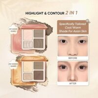 Judydoll Highlight Contour Palette Matte Nose Shadow Palette Đa chức năng Soft G0p8