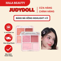 [JUDYDOLL] Phấn Má Hồng Judydoll 4 Ô Màu Má Hồng Kem Và Nắt Sáng Tự Nhiên Làm Sáng Gương Mắt Cho Mọi Tone Da 9g