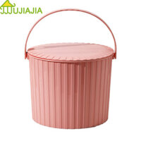 Jujiajiajia Ngoại hình cao cấp có nắp xô nước dày dung tích lớn không sợ thiết kế tay cầm nhiệt độ cao