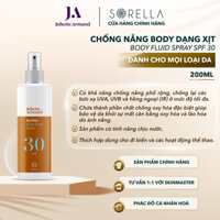 [JULIETTE ARMAND] Chống nắng body dạng xịt dành cho mọi loại da Body Fluid Spray SPF 30