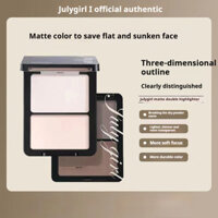 Julygirl Matte Highlighter Double Powder Julygirl Brightening Highlight Nose Shadow Powder Contouring Face Makeup