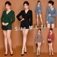 Jum short tay dài hở lưng